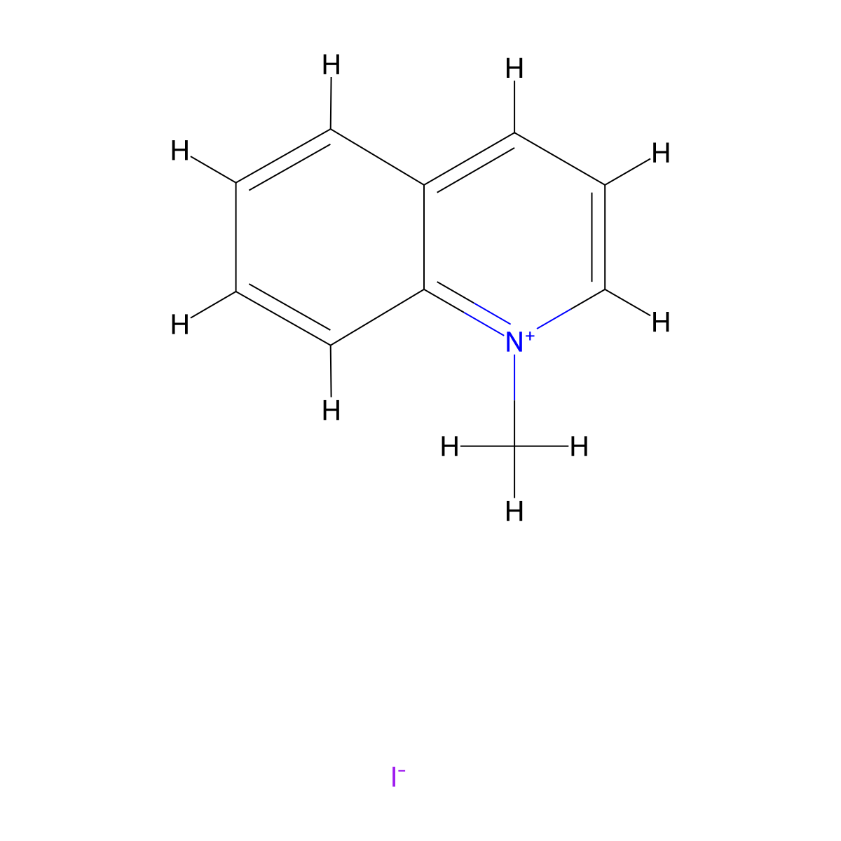 Quinolinium, 1-methyl-, iodide (1:1) molecular structure, CAS 3947-76-0