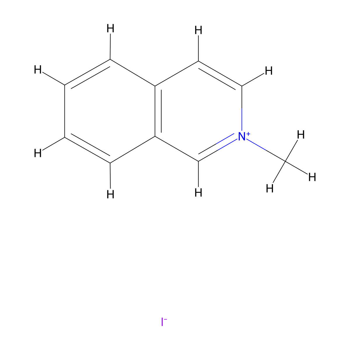 N-Methylisoquinolinium iodide molecular structure, CAS 3947-77-1