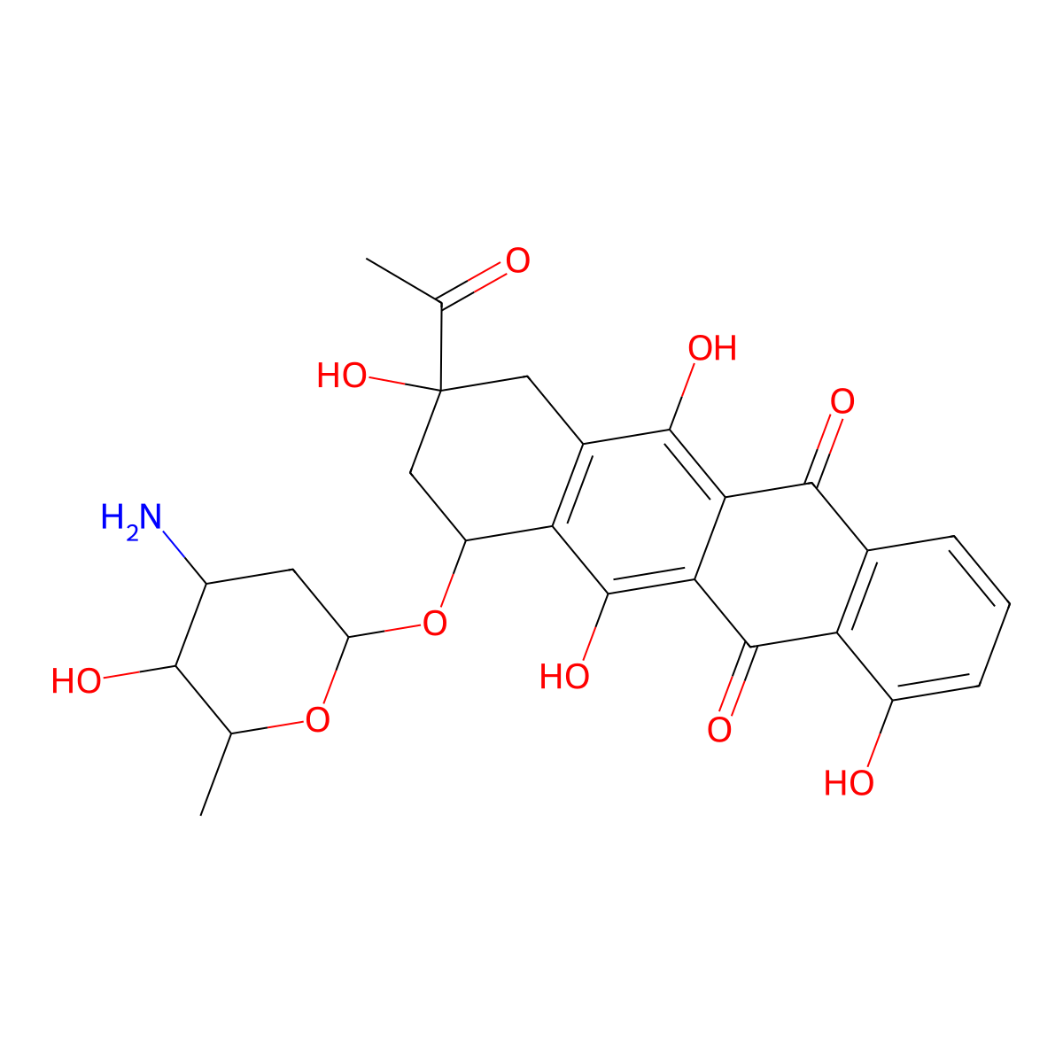 Carubicin molecular structure, CAS 39472-31-6