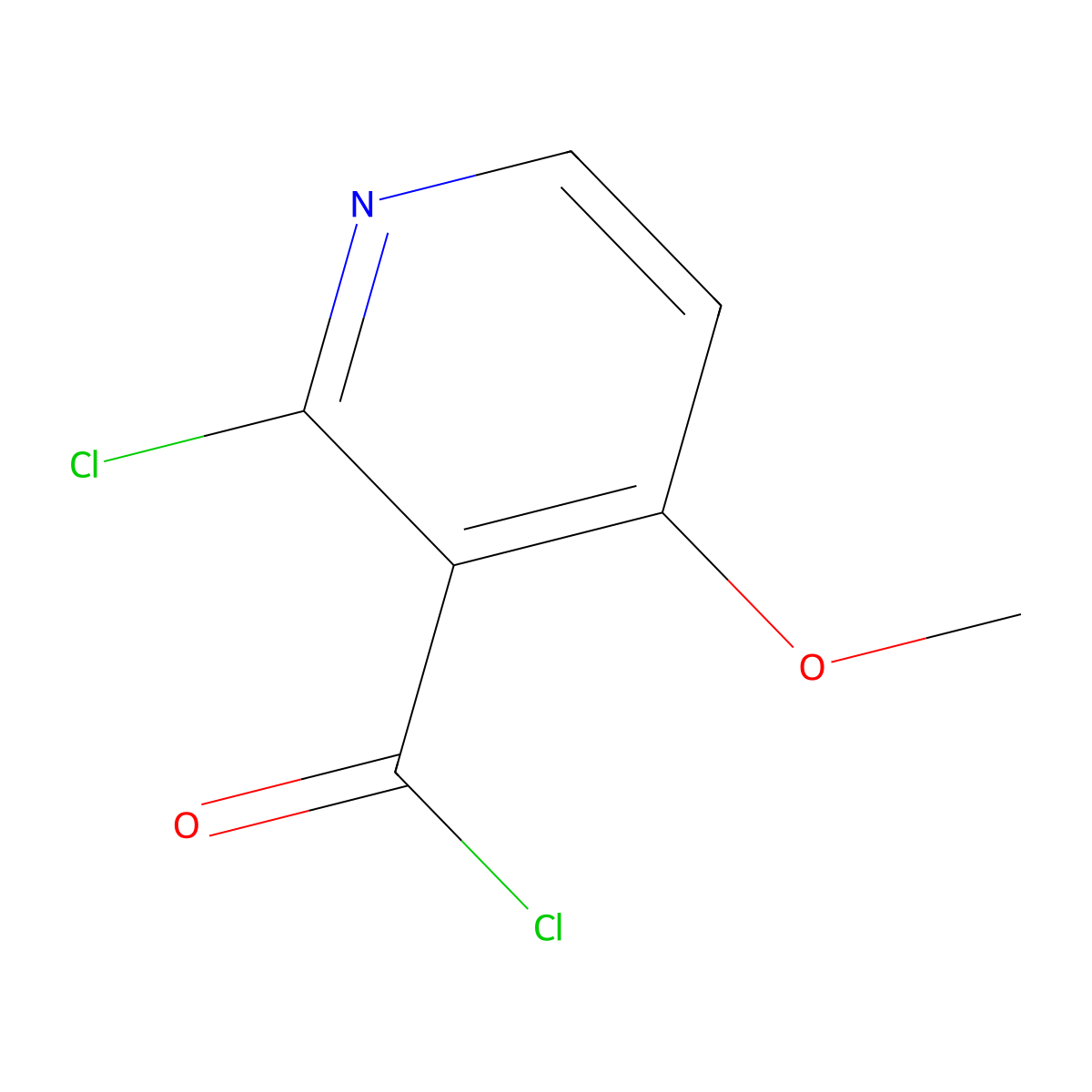 2-Chloro-4-methoxynicotinoyl chloride molecular structure, CAS 394729-97-6