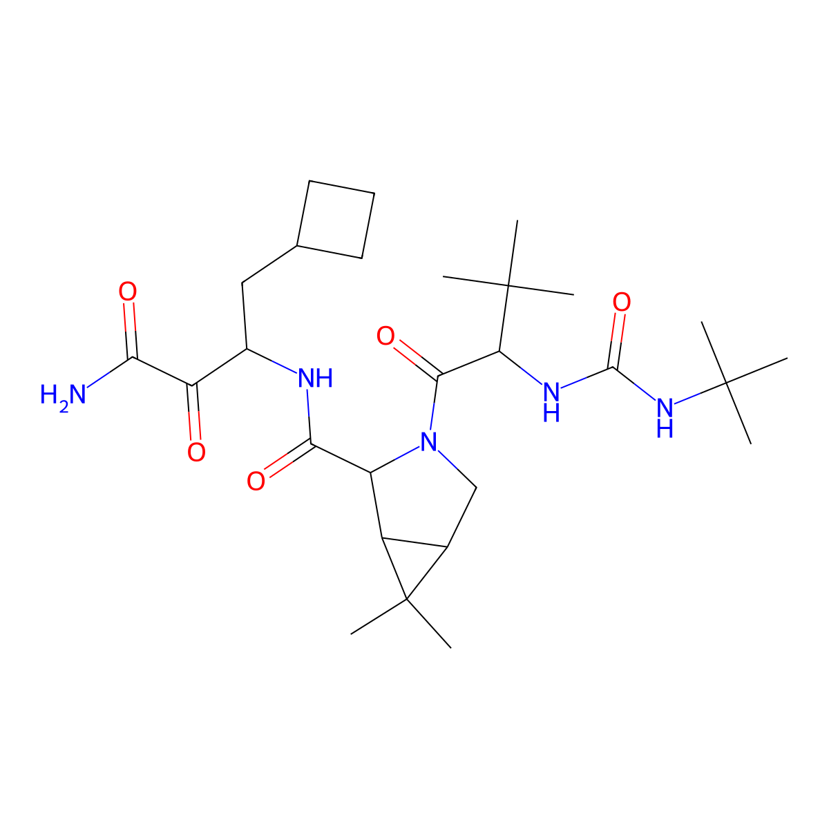 Boceprevir molecular structure, CAS 394730-60-0