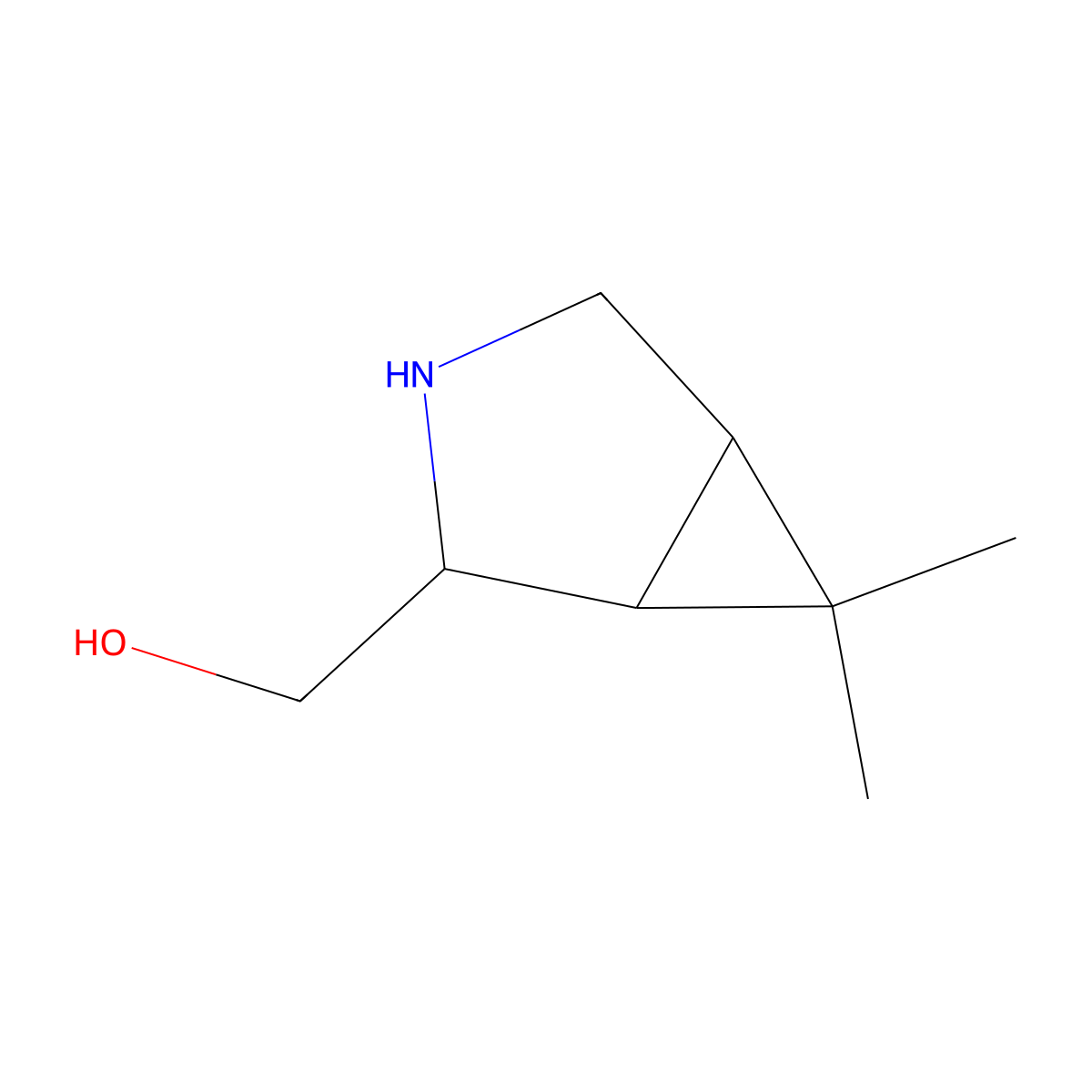 (1R,2S,5S)-6,6-Dimethyl-3-azabicyclo[3.1.0]hexane-2-methanol molecular structure, CAS 394734-84-0
