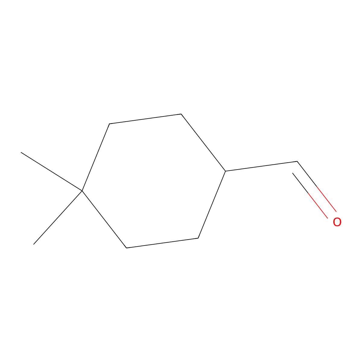 4,4-Dimethylcyclohexane-1-carbaldehyde molecular structure, CAS 394734-96-4