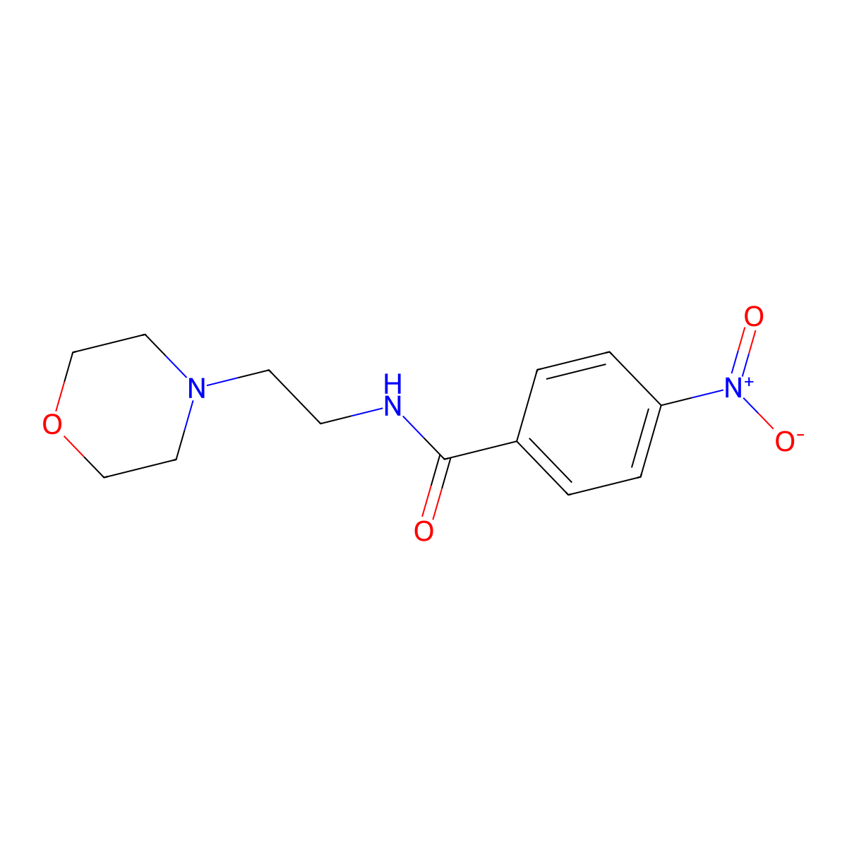 N-[2-(morpholin-4-yl)ethyl]-4-nitrobenzamide molecular structure, CAS 3948-64-9