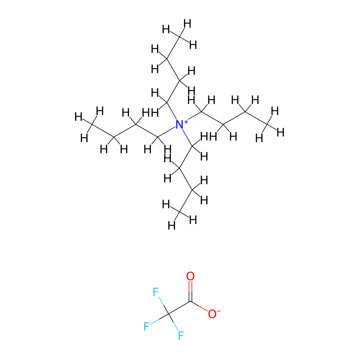 N,N,N-Tributylbutan-1-aminium trifluoroacetate molecular structure, CAS 39481-22-6