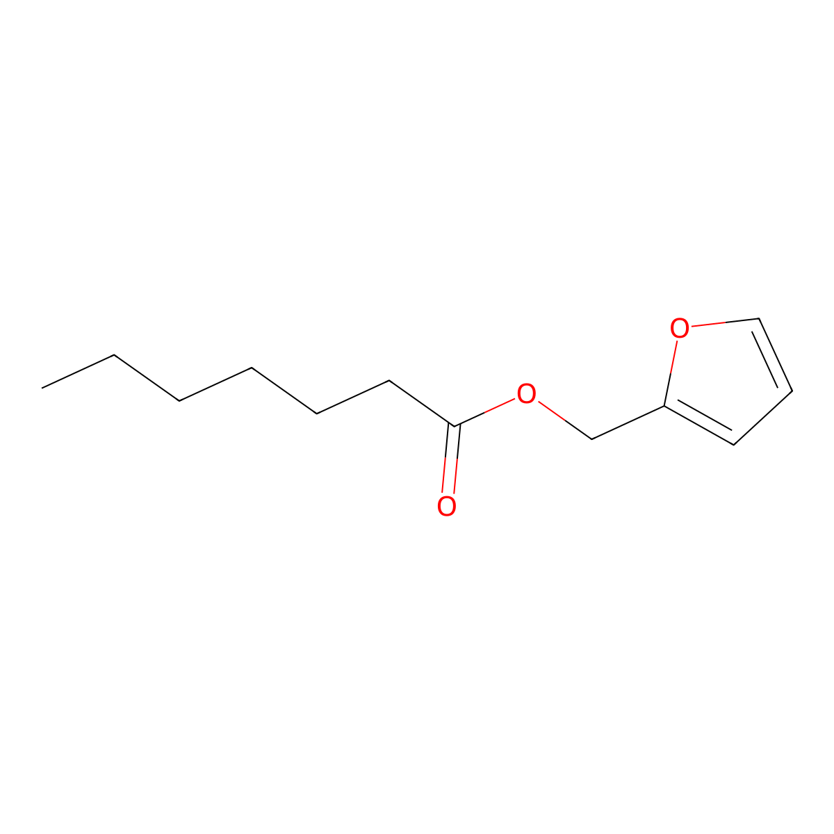 Heptanoic acid, 2-furanylmethyl ester molecular structure, CAS 39481-28-2