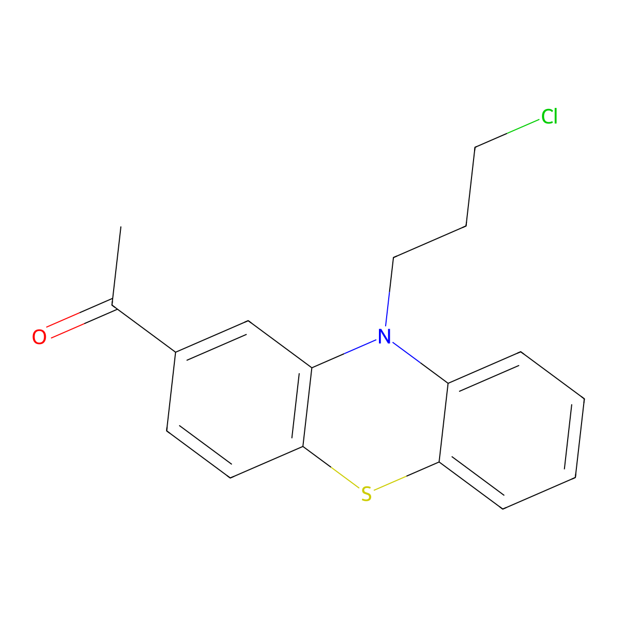 1-(10-(3-Chloropropyl)-10H-phenothiazin-2-yl)ethan-1-one molecular structure, CAS 39481-55-5