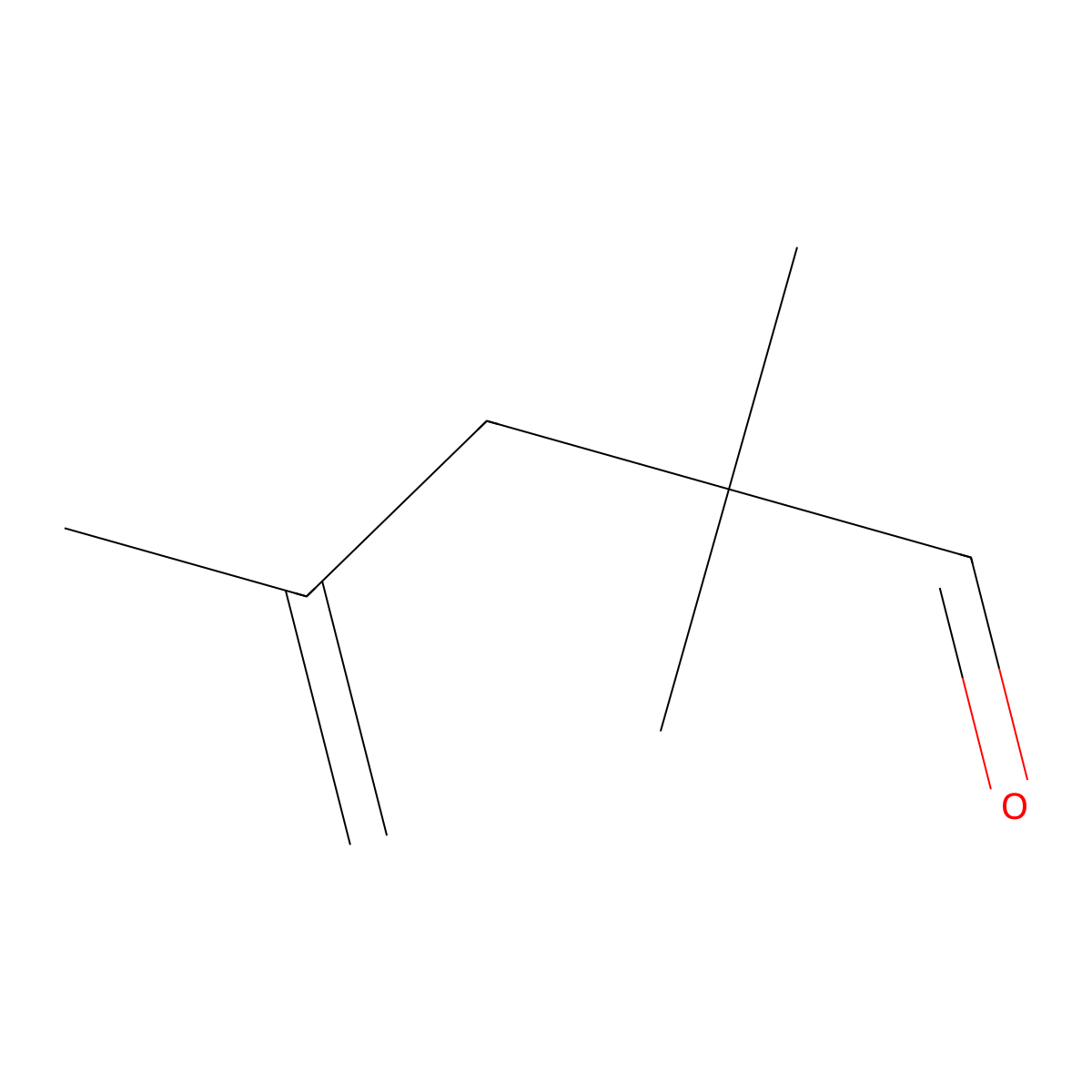 2,2,4-Trimethylpent-4-enal molecular structure, CAS 39482-50-3