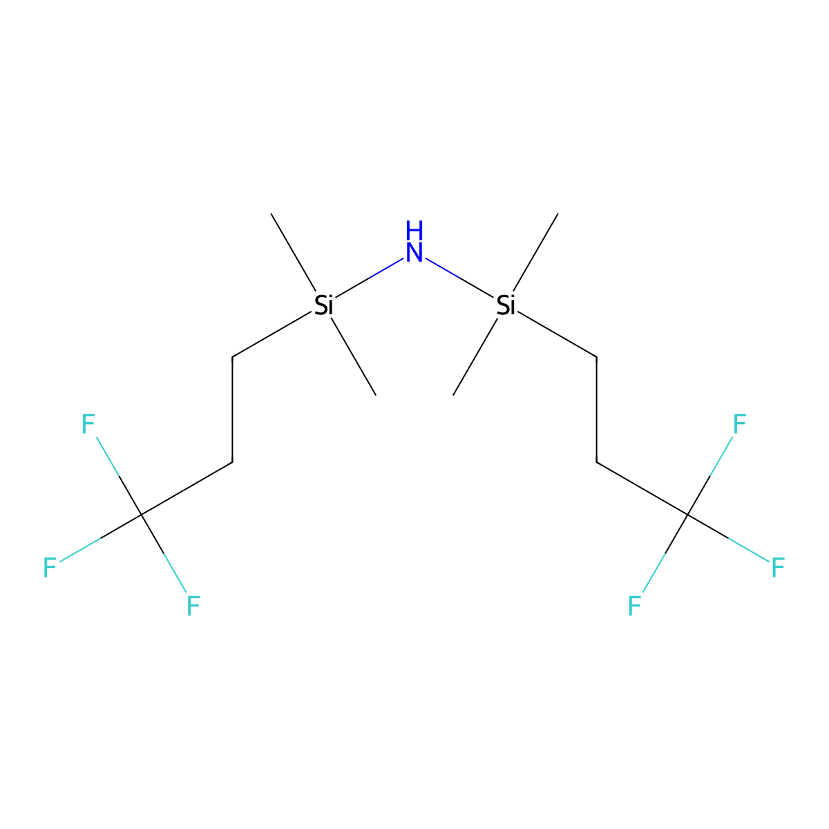 1,3-Bis(3,3,3-trifluoropropyl)-1,1,3,3-tetramethyldisilazane molecular structure, CAS 39482-87-6
