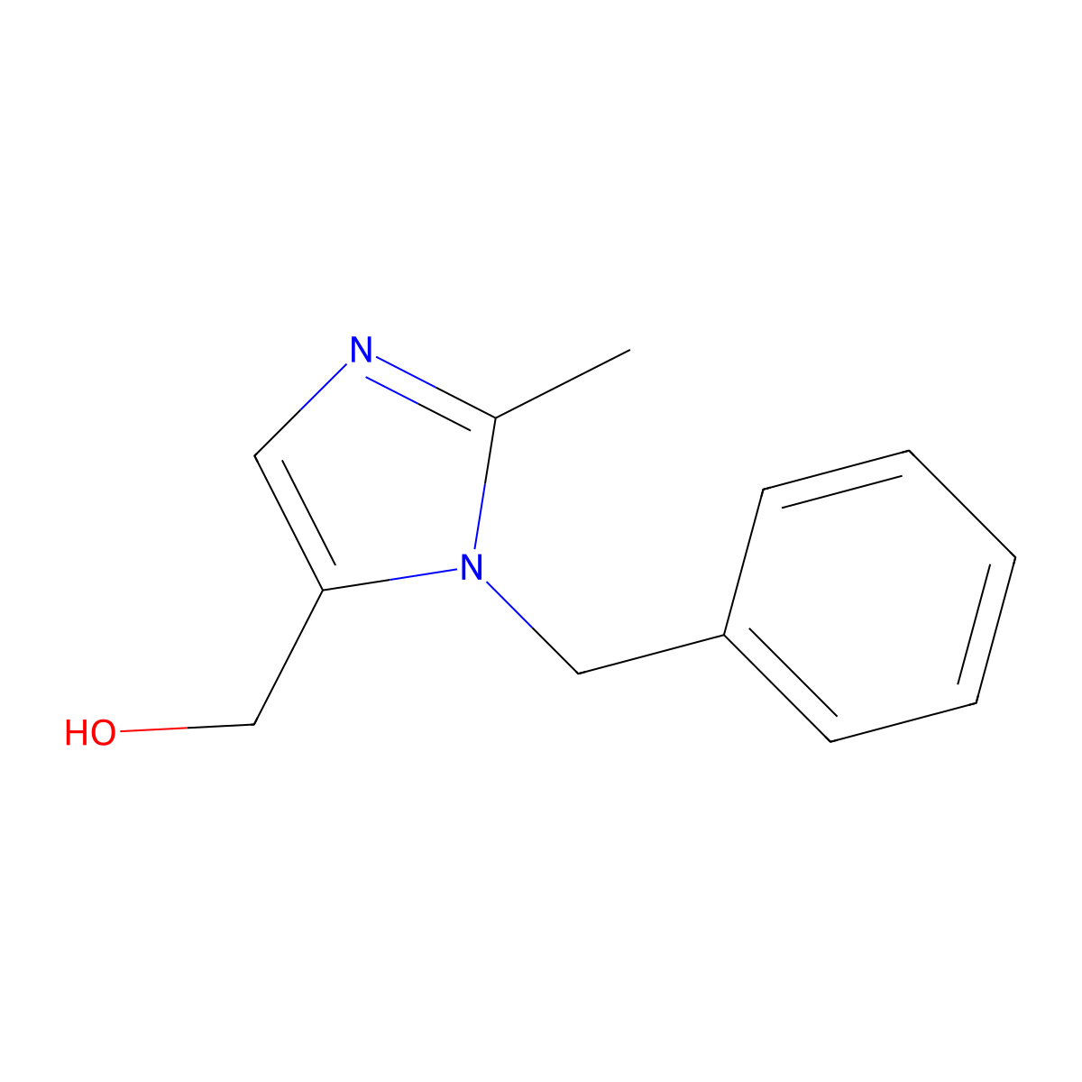 (3-Benzyl-2-methylimidazol-4-yl)methanol molecular structure, CAS 39483-73-3