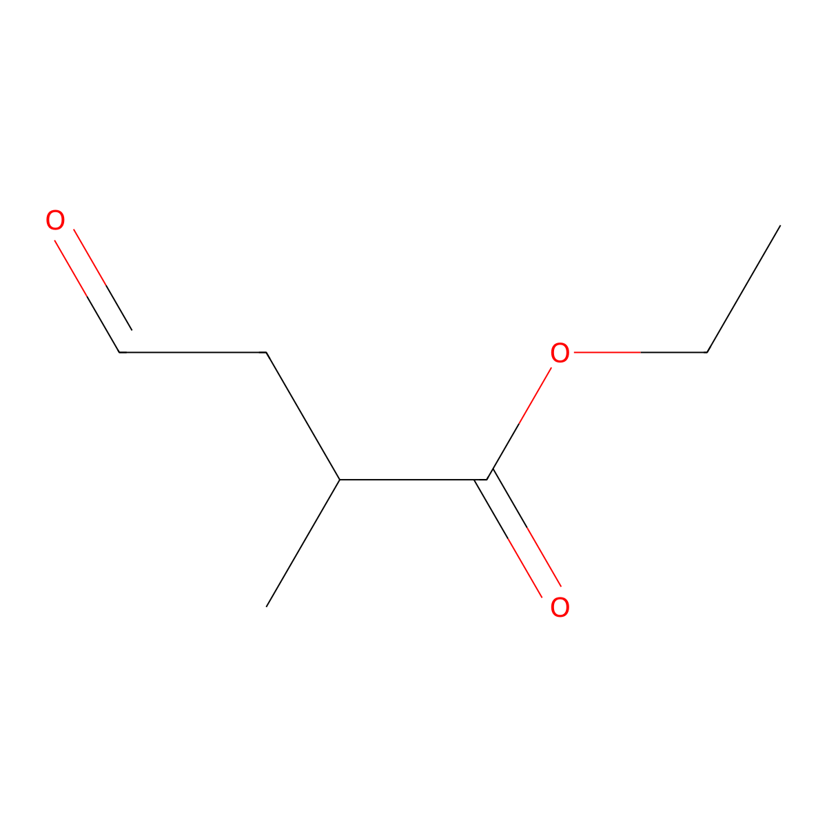 Ethyl 2-methyl-4-oxobutanoate molecular structure, CAS 39484-57-6