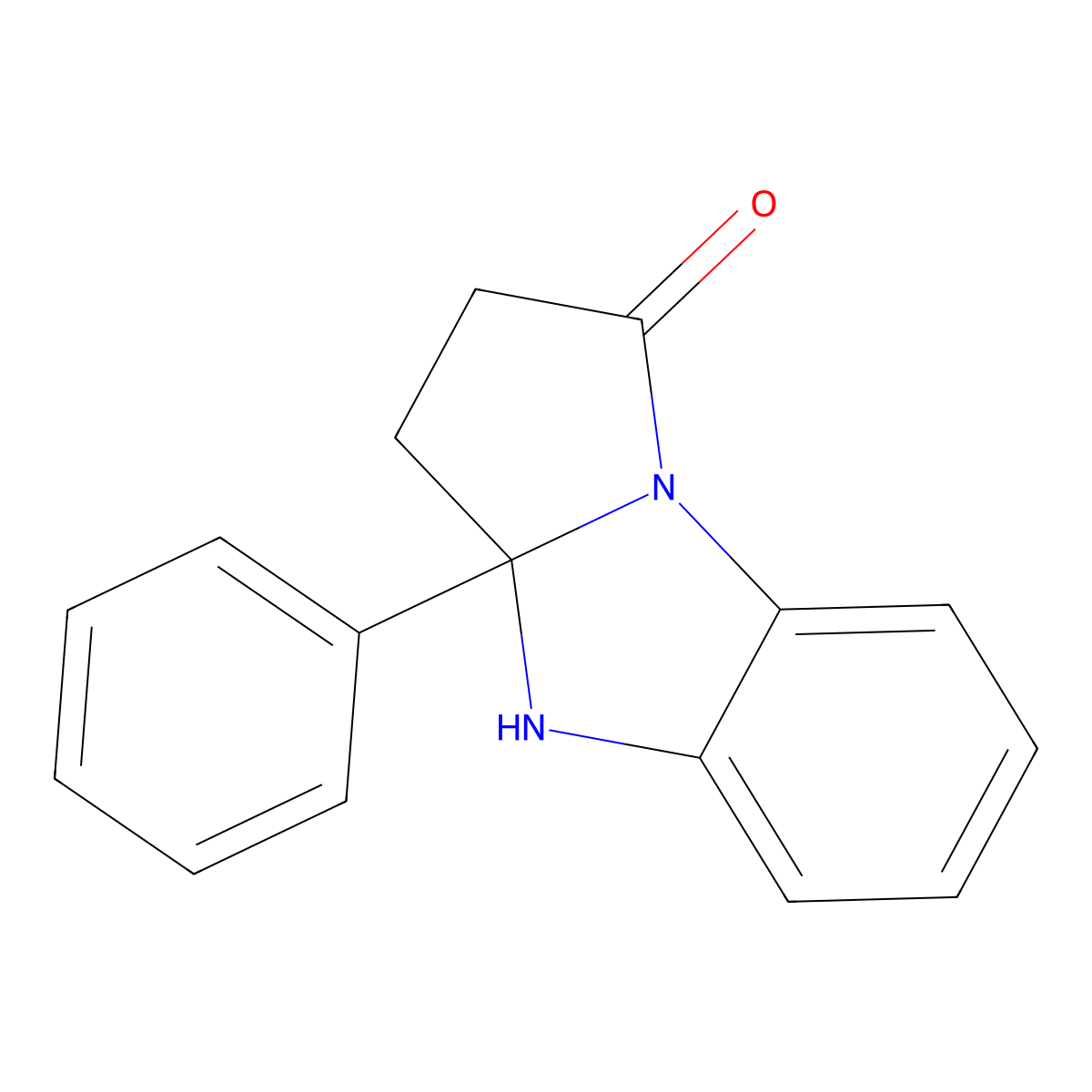 3a-phenyl-3,4-dihydro-2H-pyrrolo[1,2-a]benzimidazol-1-one molecular structure, CAS 39484-92-9