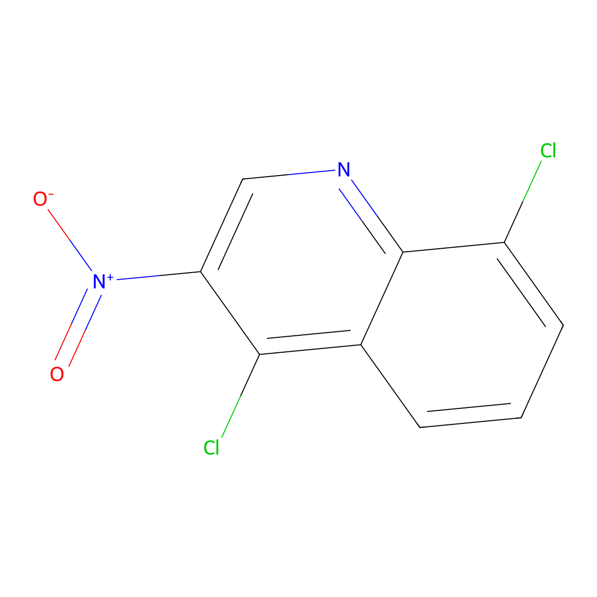 4,8-Dichloro-3-nitroquinoline molecular structure, CAS 39487-87-1