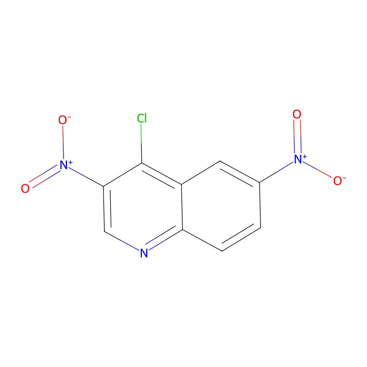 4-Chloro-3,6-dinitroquinoline molecular structure, CAS 39487-90-6