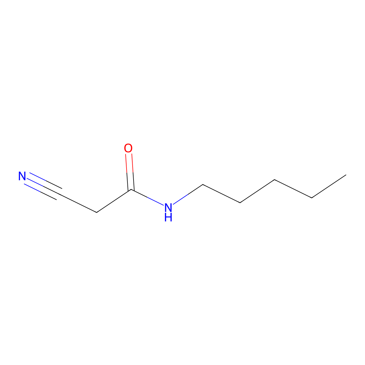 2-cyano-N-pentylacetamide molecular structure, CAS 39488-46-5