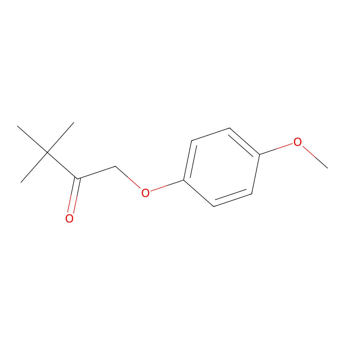 1-(4-Methoxyphenoxy)-3,3-dimethylbutan-2-one molecular structure, CAS 39489-43-5