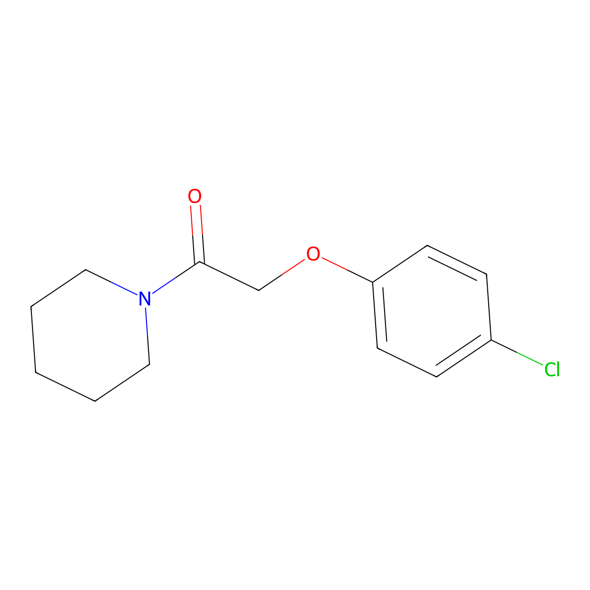 1-[(4-Chlorophenoxy)acetyl]piperidine molecular structure, CAS 39489-65-1