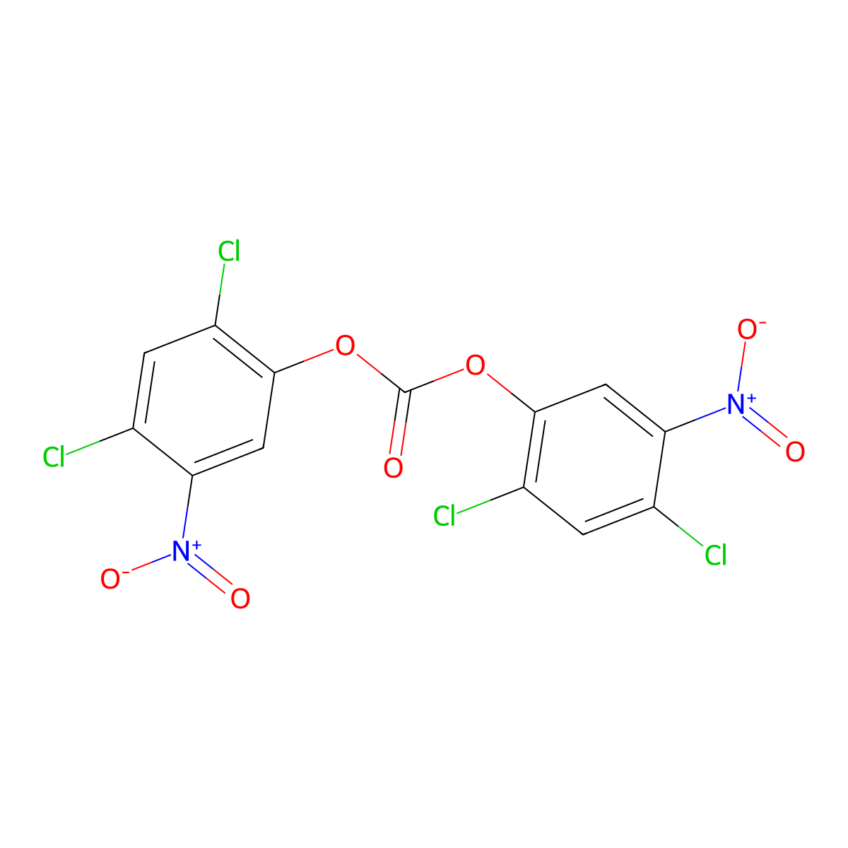 Bis(2,4-dichloro-5-nitrophenyl) carbonate molecular structure, CAS 39489-75-3