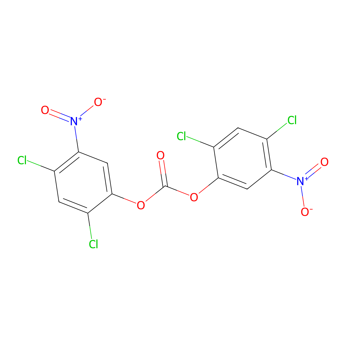 Bis(2,4-dichloro-5-nitrophenyl) carbonate molecular structure, CAS 39489-75-3