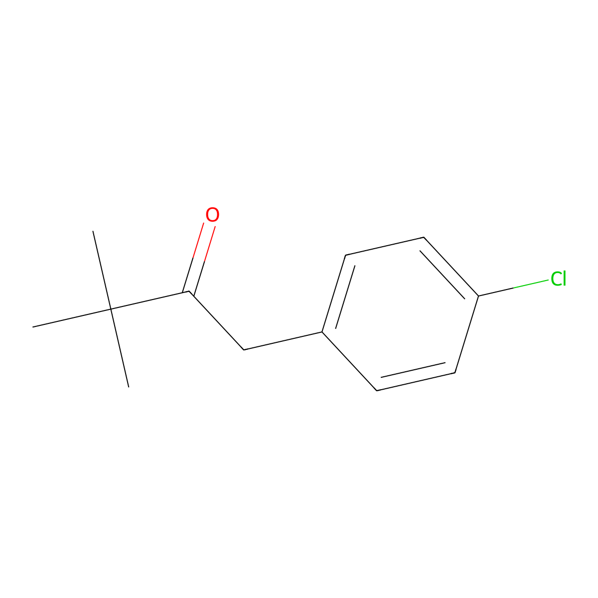 1-(4-Chlorophenyl)-3,3-dimethylbutan-2-one molecular structure, CAS 39489-86-6