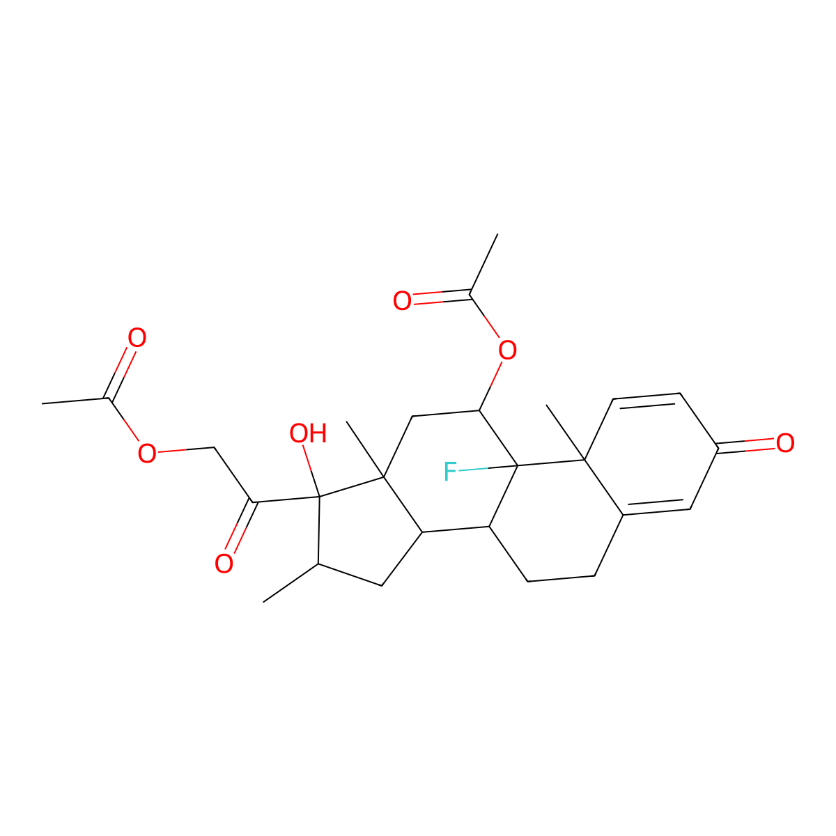 Dexamethasone 11,21-diacetate molecular structure, CAS 3949-26-6