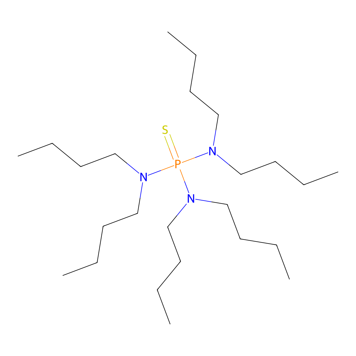 Hexabutylthiophosphoramide molecular structure, CAS 3949-47-1