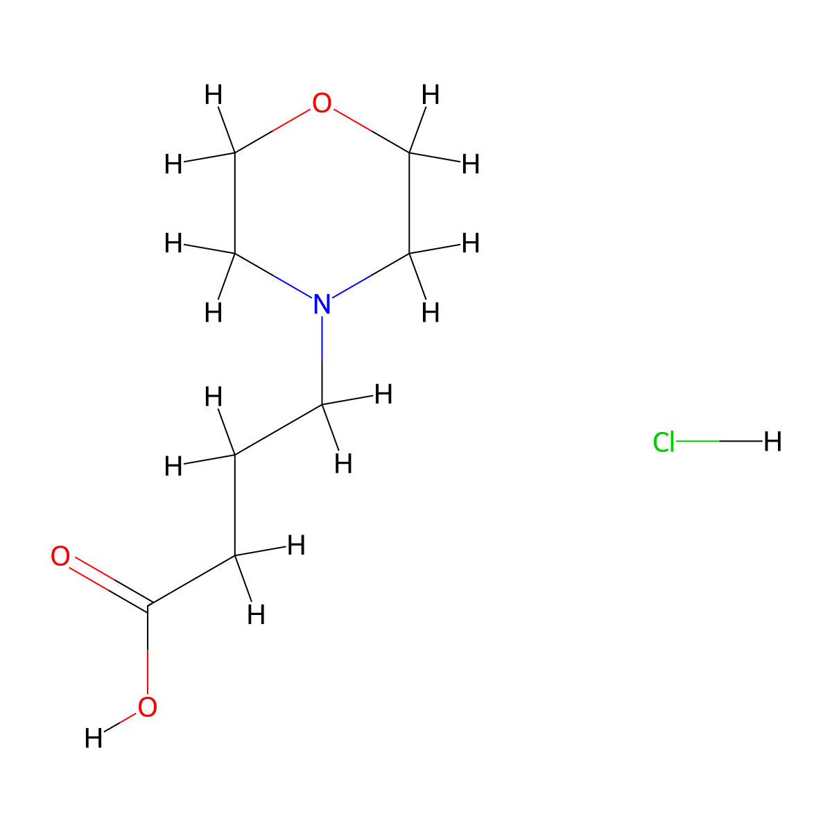 4-Morpholin-4-Yl-Butyric Acid Hydrochloride molecular structure, CAS 39493-84-0