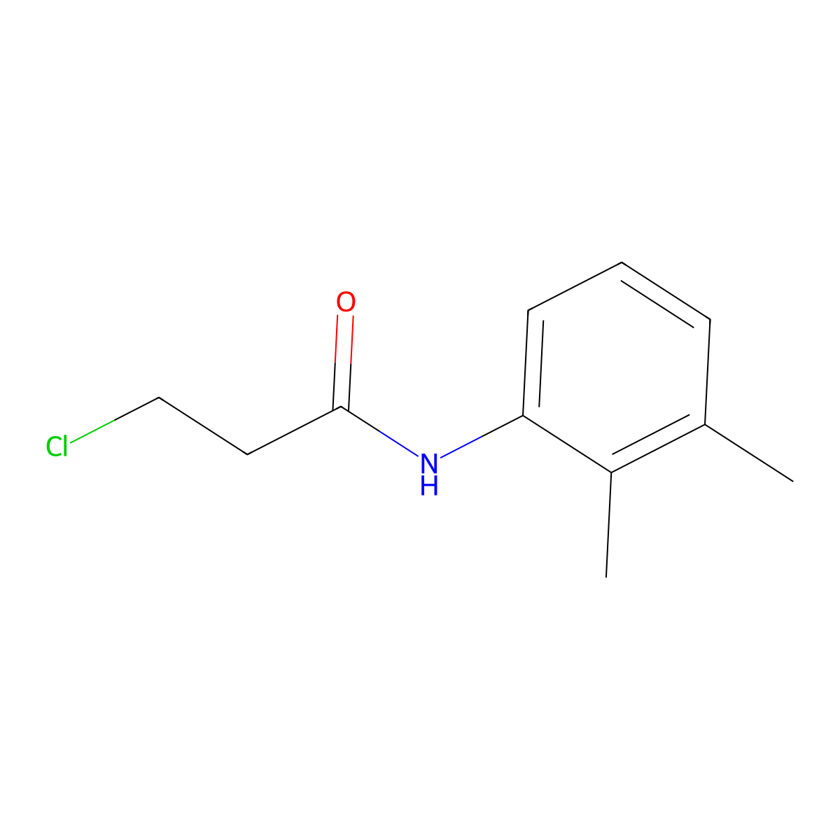 3-chloro-N-(2,3-dimethylphenyl)propanamide molecular structure, CAS 39494-15-0