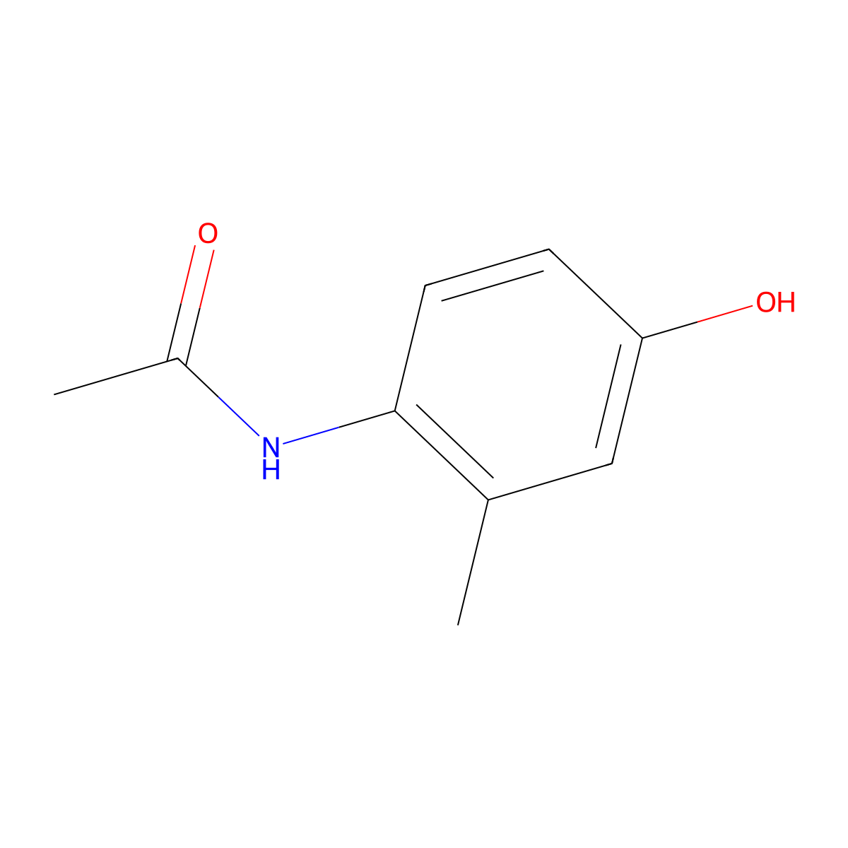 N-(4-Hydroxy-2-methylphenyl)acetamide molecular structure, CAS 39495-15-3