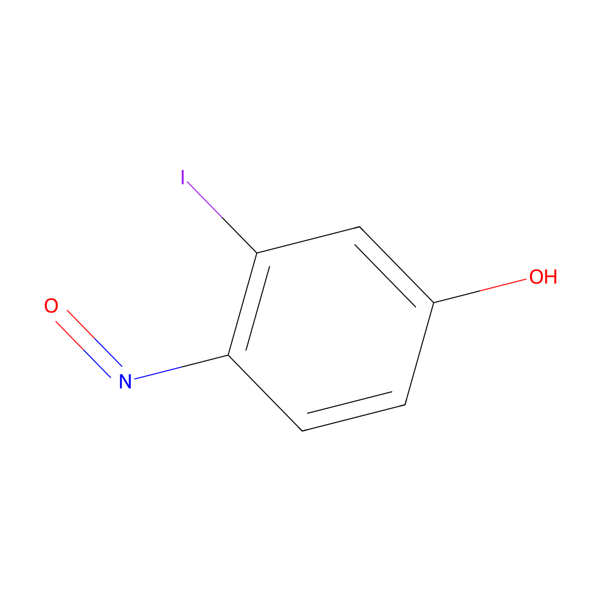 4-Hydroxyimino-3-iodo-2,5-cyclohexadiene-1-one molecular structure, CAS 39495-50-6