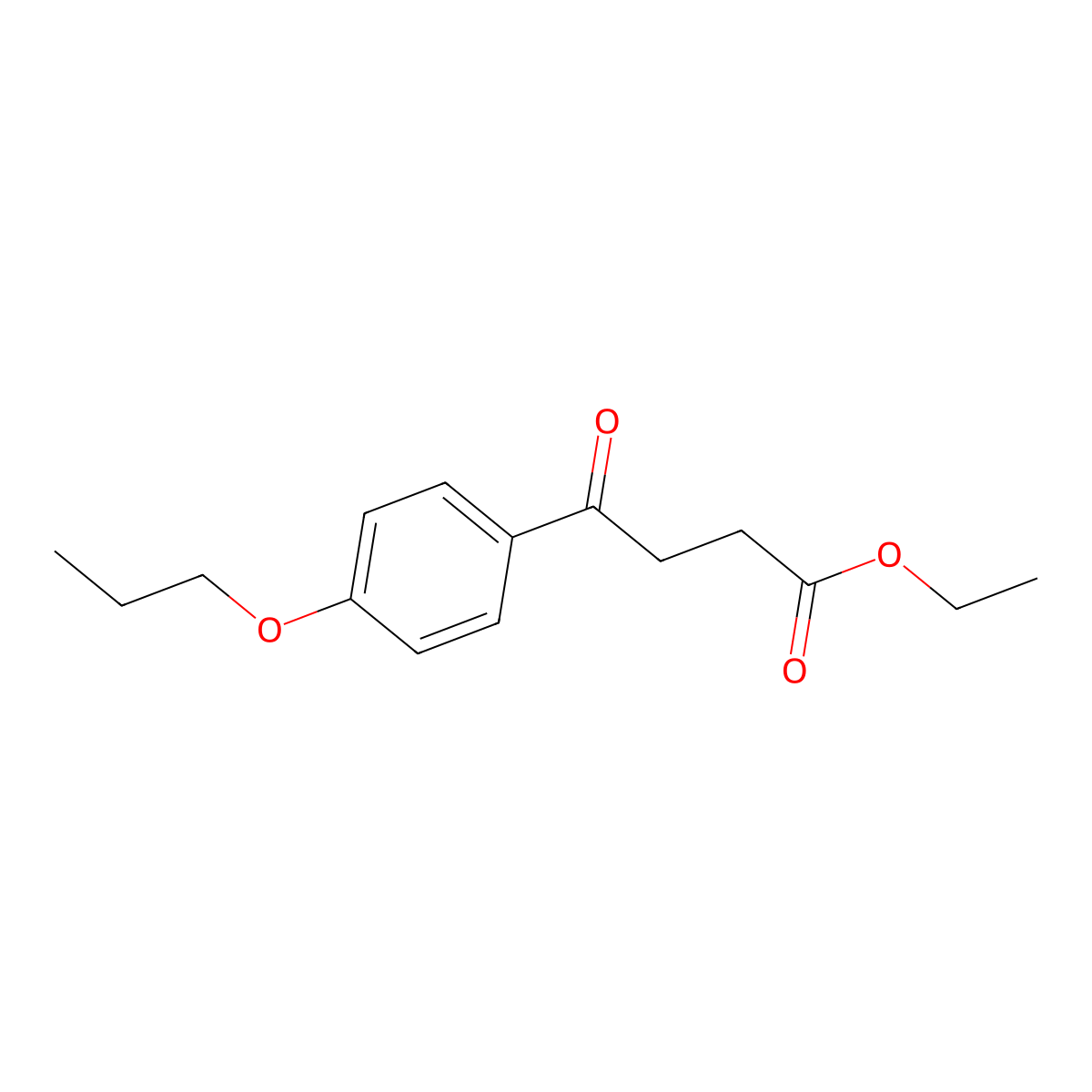 Ethyl 4-oxo-4-(4-propoxyphenyl)butanoate molecular structure, CAS 39496-81-6