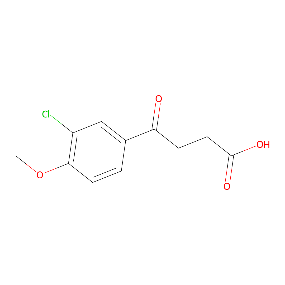 4-(3-Chloro-4-methoxyphenyl)-4-oxobutanoic acid molecular structure, CAS 39496-87-2