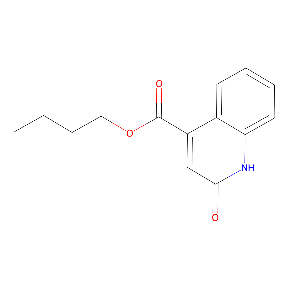 butyl 2-oxo-1H-quinoline-4-carboxylate molecular structure, CAS 39497-04-6