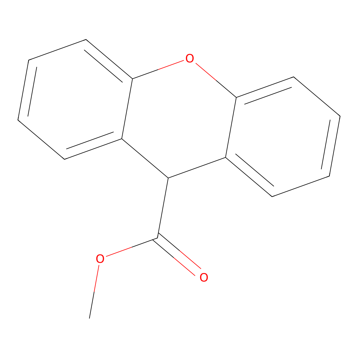 methyl 9H-xanthene-9-carboxylate molecular structure, CAS 39497-06-8