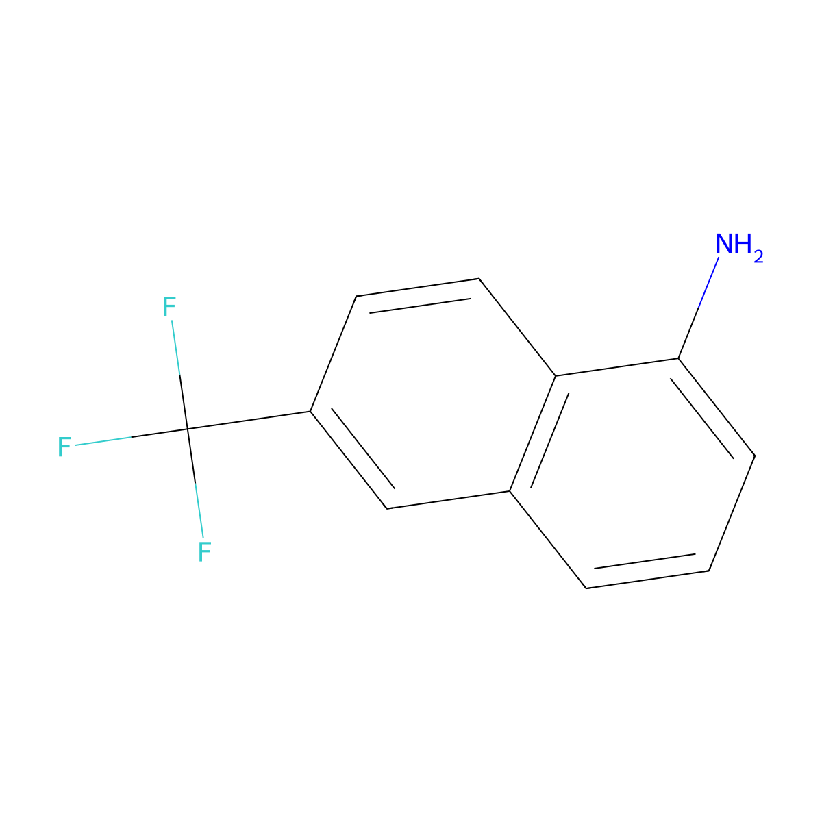 1-Amino-6-(trifluoromethyl)naphthalene molecular structure, CAS 39499-10-0
