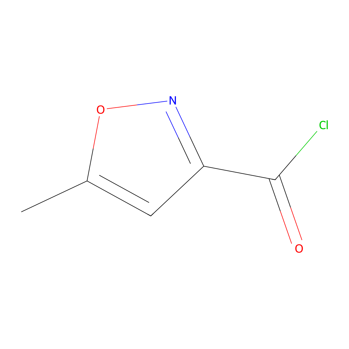5-Methylisoxazole-3-carbonyl chloride molecular structure, CAS 39499-34-8