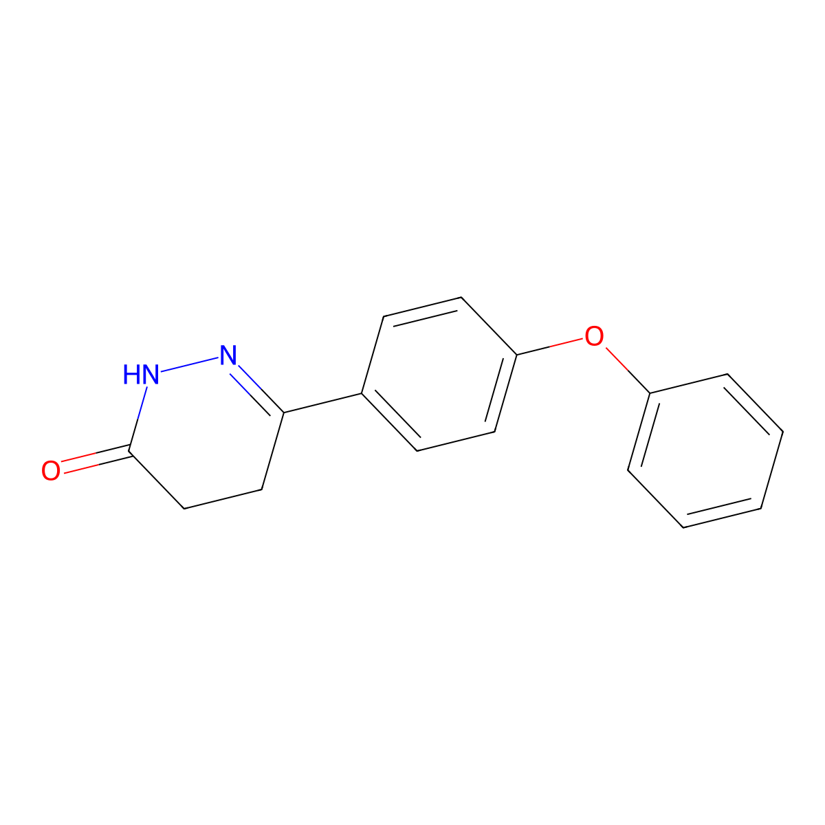 6-(4-phenoxyphenyl)-4,5-dihydropyridazin-3(2H)-one molecular structure, CAS 39499-57-5