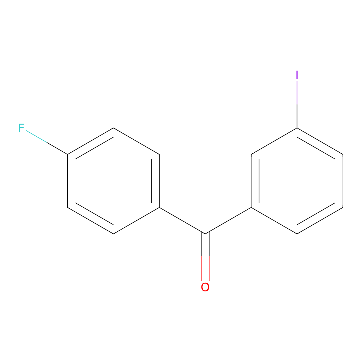 4-Fluoro-3'-iodobenzophenone molecular structure, CAS 395-11-9