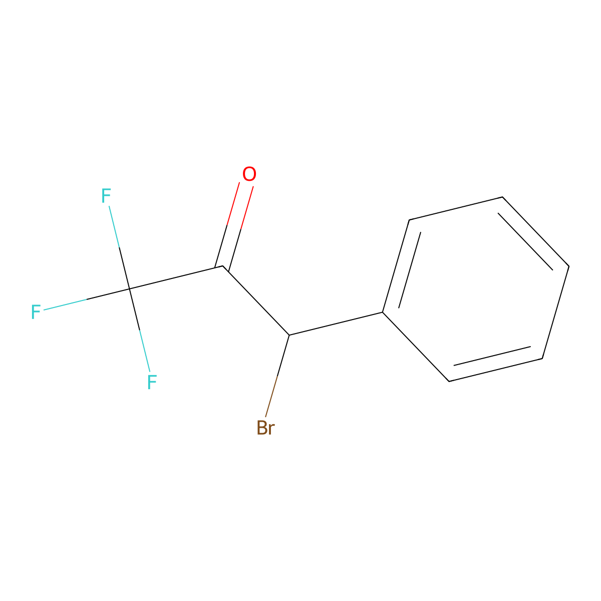 3-Bromo-1,1,1-trifluoro-3-phenylpropan-2-one molecular structure, CAS 395-15-3