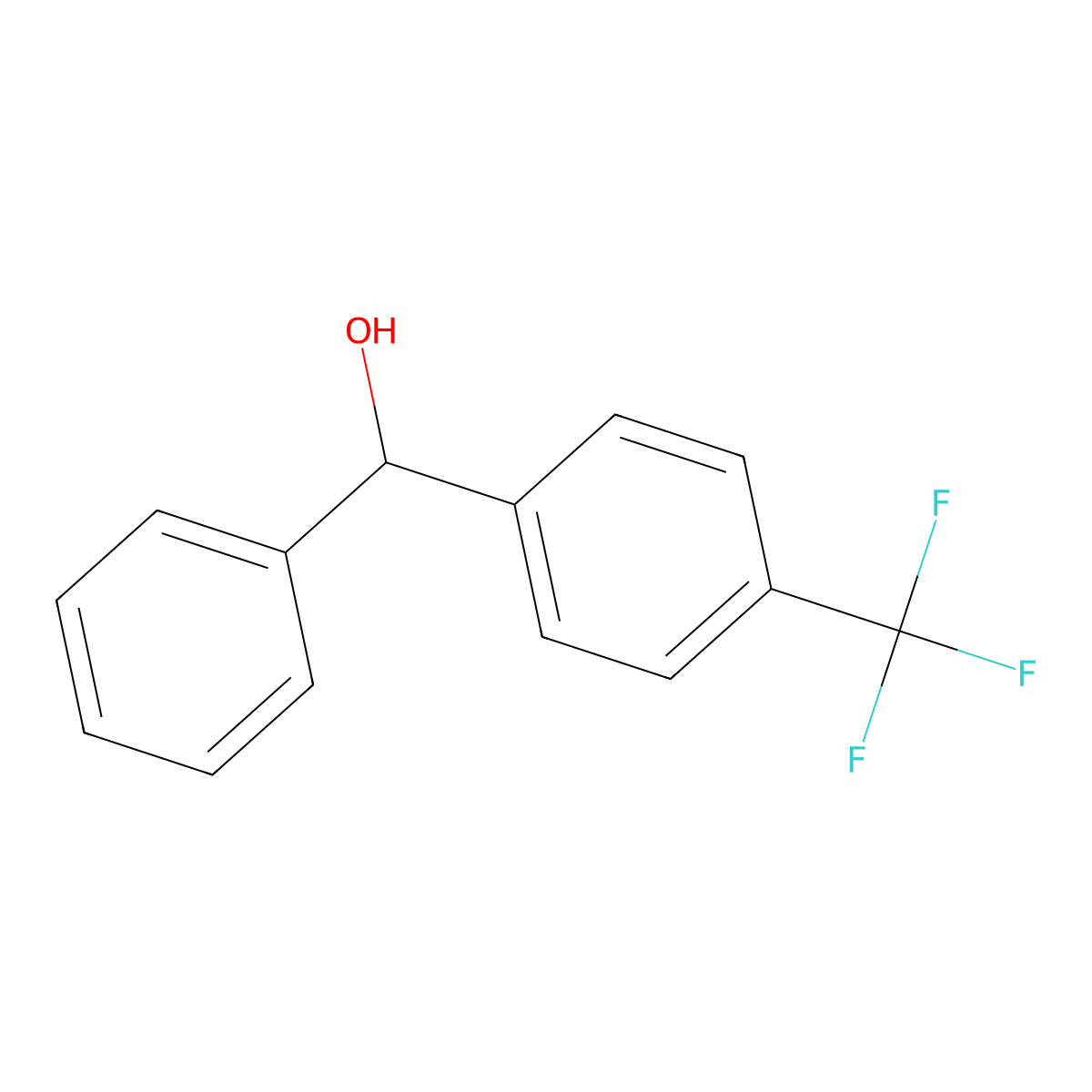 4-(Trifluoromethyl)benzhydrol molecular structure, CAS 395-23-3