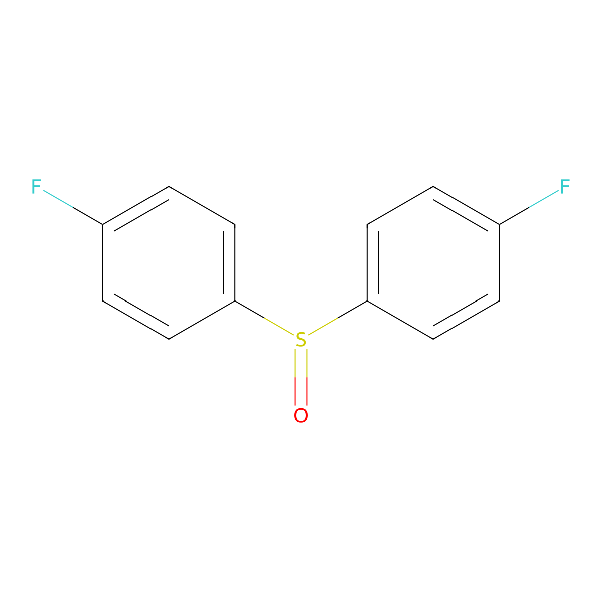 Bis(4-fluorophenyl) sulfoxide molecular structure, CAS 395-25-5