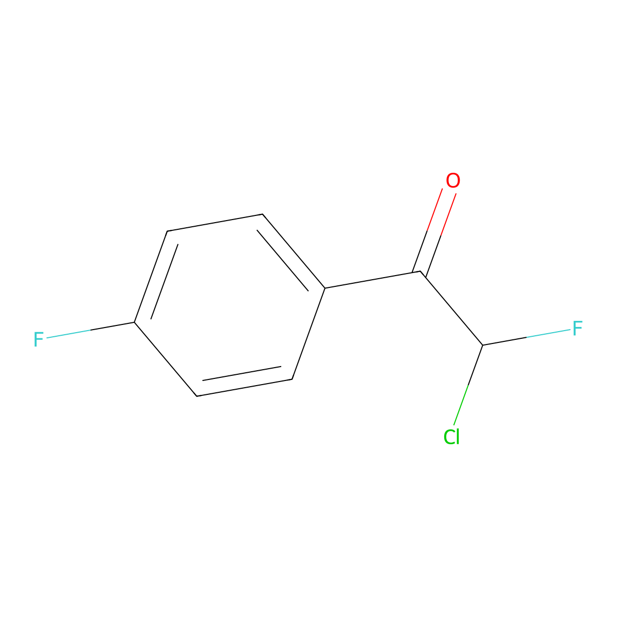 Ethanone, 2-chloro-2-fluoro-1-(4-fluorophenyl)- molecular structure, CAS 395-32-4