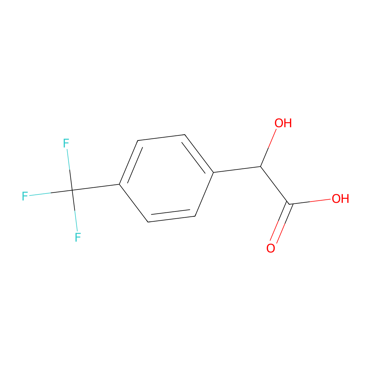 4-(Trifluoromethyl)mandelic acid molecular structure, CAS 395-35-7
