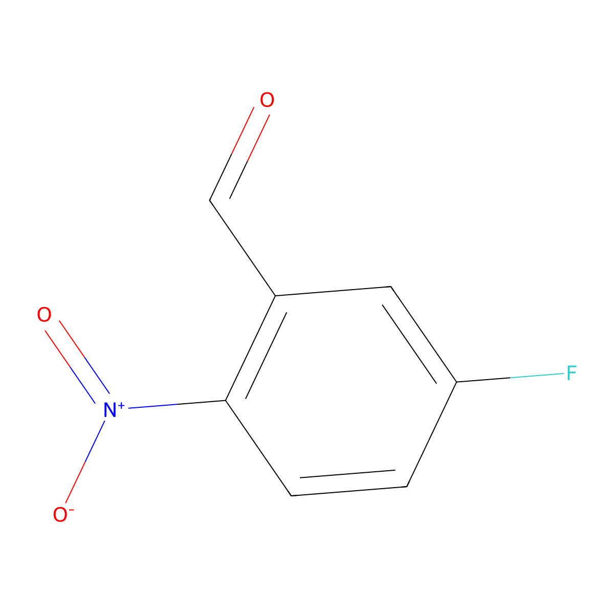 5-Fluoro-2-nitrobenzaldehyde molecular structure, CAS 395-81-3