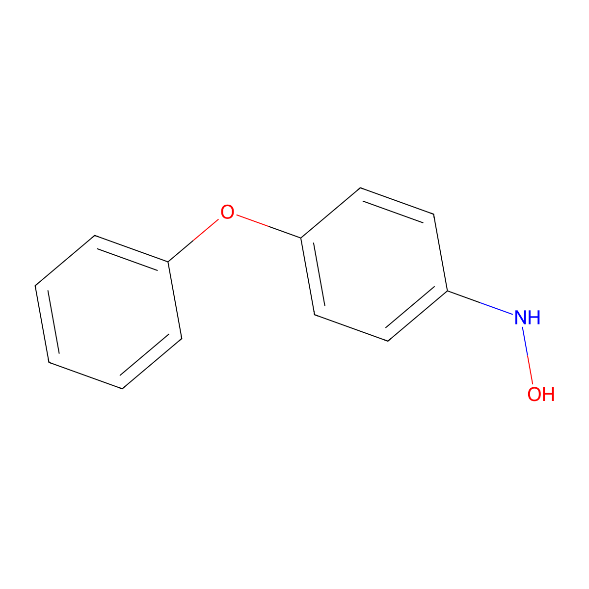 4-Hydroxylaminodiphenyl ether molecular structure, CAS 39501-62-7