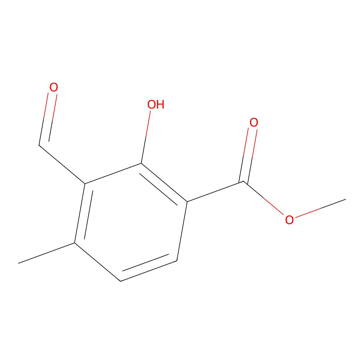 Methyl3-formyl-2-hydroxy-4-methylbenzoate molecular structure, CAS 39503-37-2