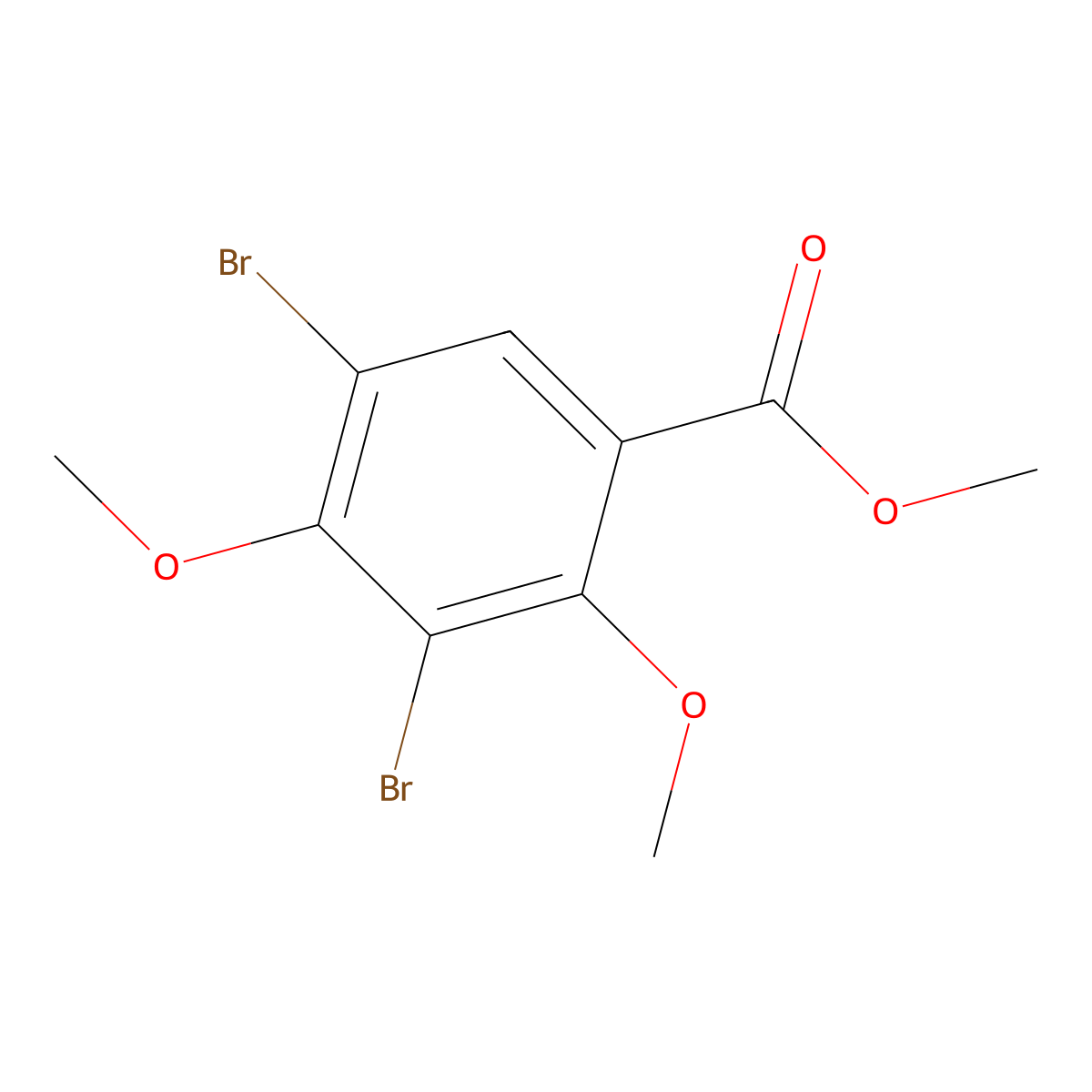 Methyl 3,5-dibromo-2,4-dimethoxybenzoate molecular structure, CAS 39503-48-5