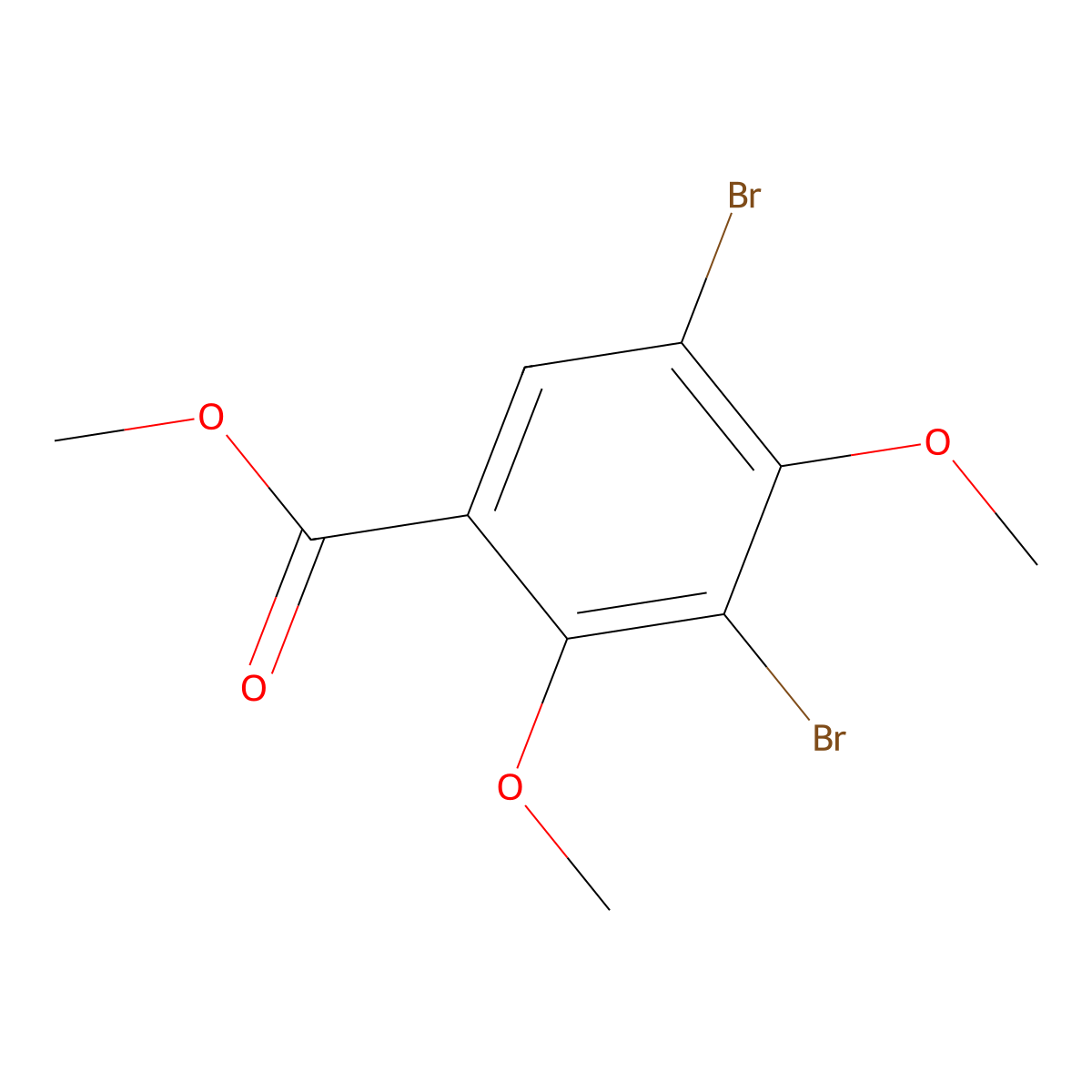 Methyl 3,5-dibromo-2,4-dimethoxybenzoate molecular structure, CAS 39503-48-5