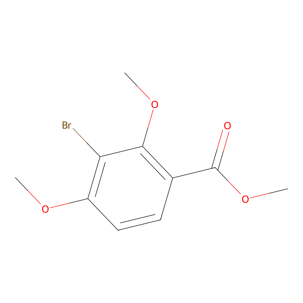 Methyl 3-bromo-2,4-dimethoxybenzoate molecular structure, CAS 39503-49-6
