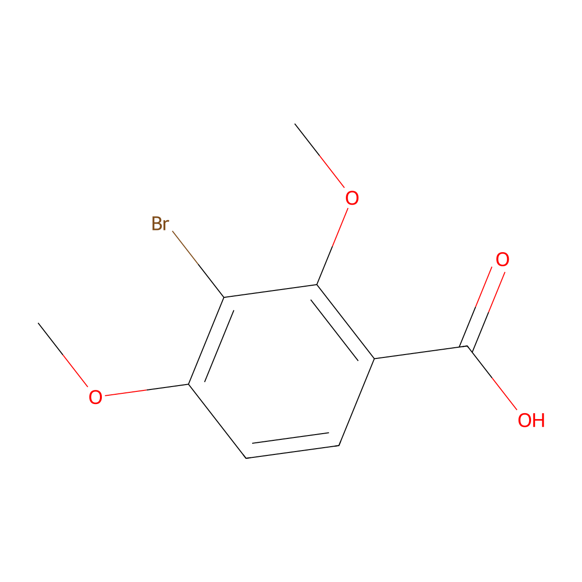 3-Bromo-2,4-dimethoxybenzoic acid molecular structure, CAS 39503-50-9